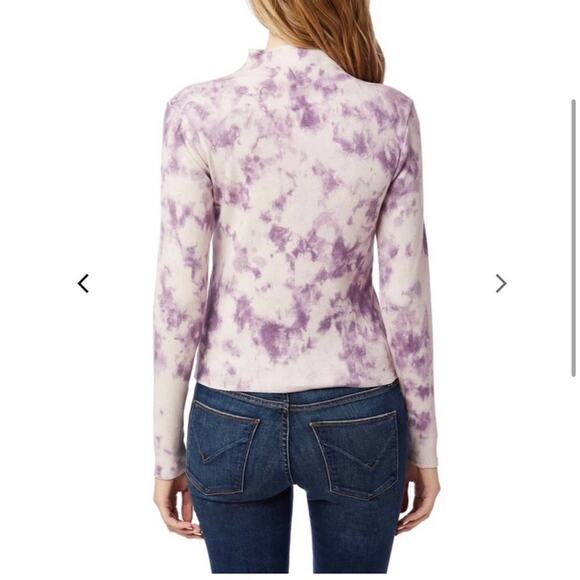 NWT HUDSON Mock-Neck Long-Sleeve Top In Lilac Fatigue - Picture 2 of 3